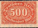 Germany 1922 Numbers 500 Orange Scott 203